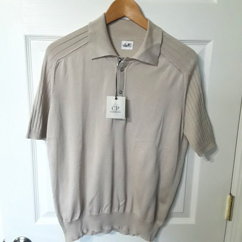 C.P. Company Beige Polo Shirt